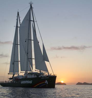 Greenpeace Ship Visits Rainbow Warrior S Watery Grave Nz Herald
