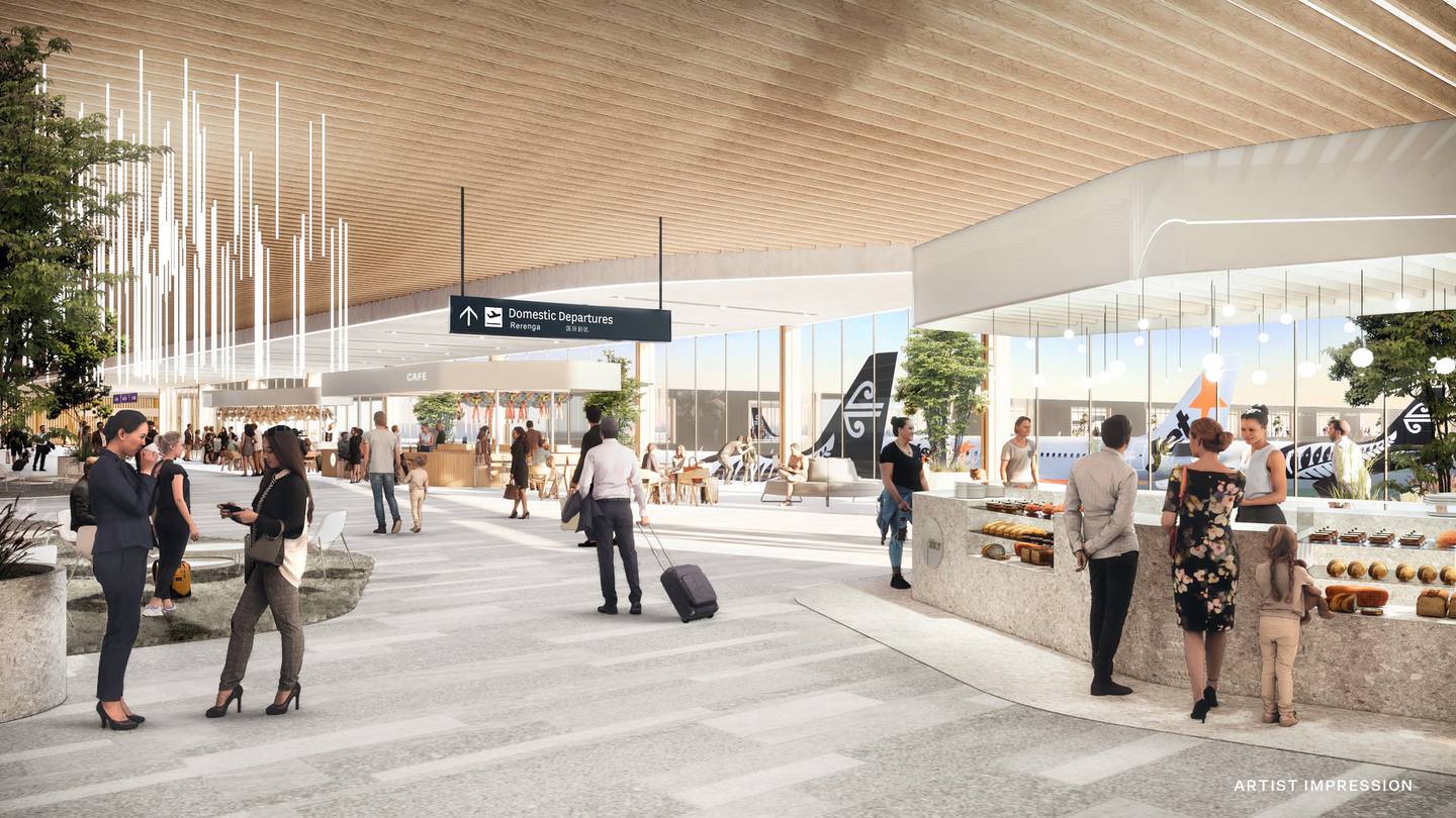 An artist's impression of AIA's planned new domestic air terminal. Picture / Supplied 