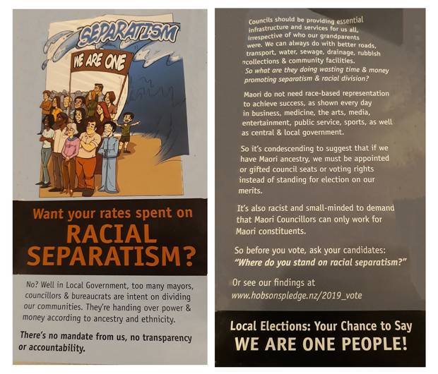 The pamphlet from Hobson's Pledge. Photo / Supplied