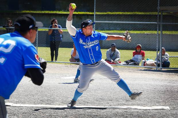 Mustangs pitcher Trent Hemi bandaged up his sore shoulder to all but get his team home in the final.