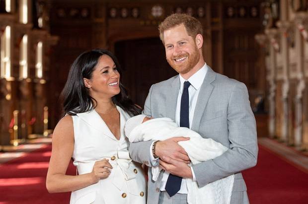 Harry and Meghan with their son Archie Harrison Mountbatten-Windsor. Photo / Getty Images