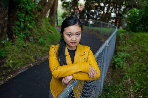 Grace Leung at the path through Massey University where she survived an attack in 2011. Photo/Mark Mitchell