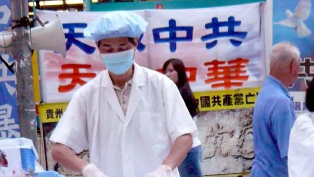 Falun Gong simulated prisoner organ-harvesting. Photo / Flickr