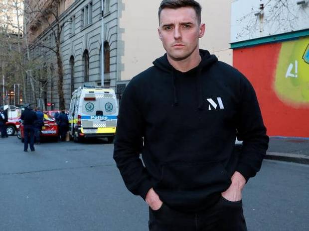 Witness Luke O'Shaughnessy who helped detain the man. Photo / News Corp