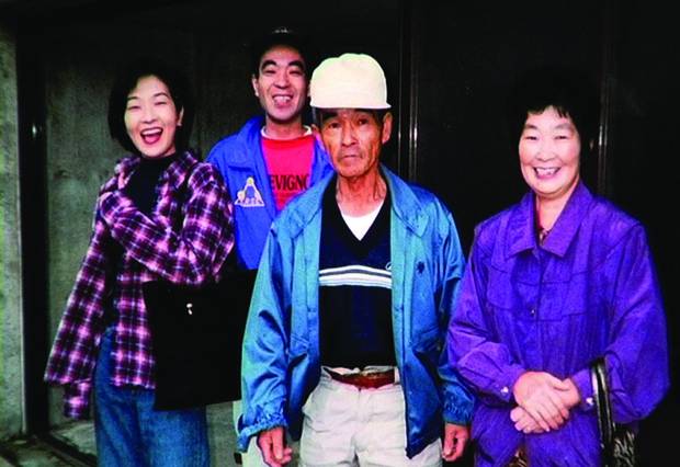 Kayo Matsuzawa, left, with her Japanese family. Photo / Supplied