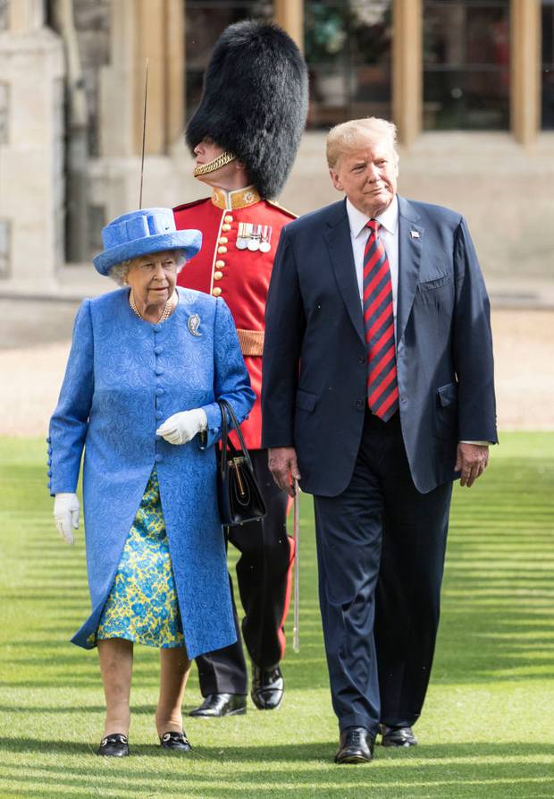 US President Donald Trump and Queen Elizabeth II at Windsor Castle. Photo / Getty Images