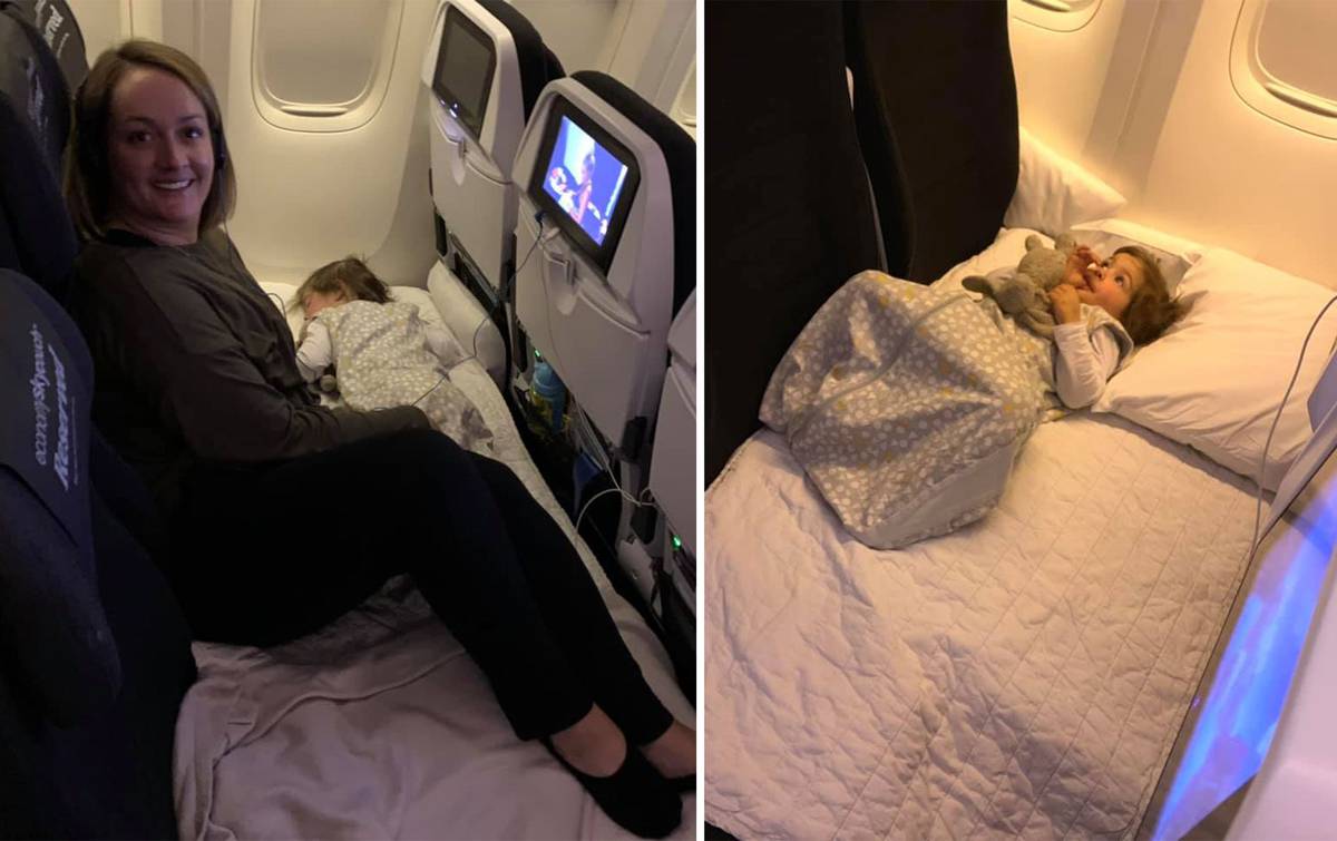 Mum Turns Air New Zealand Skycouch Into Skycot Flying With Young