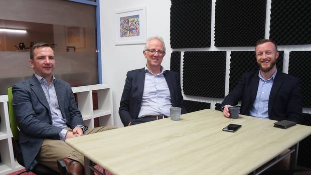 Labour adviser Tim Easton, ÅhÄriu MP Greg O'Connor, and Labour List MP Kieran McAnulty. Photo / Bevan Conley