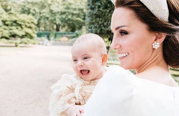 Prince Louis and his mother, the Duchess of Cambridge, at his christening. Photo / Getty Images