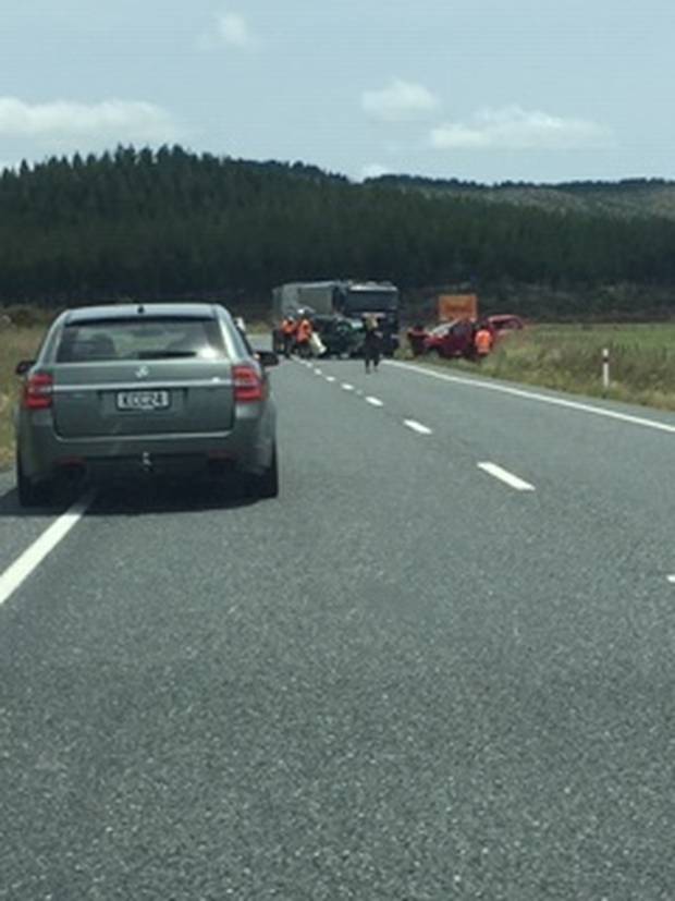 The serious crash on SH5 east of Taupō. Photo / Supplied