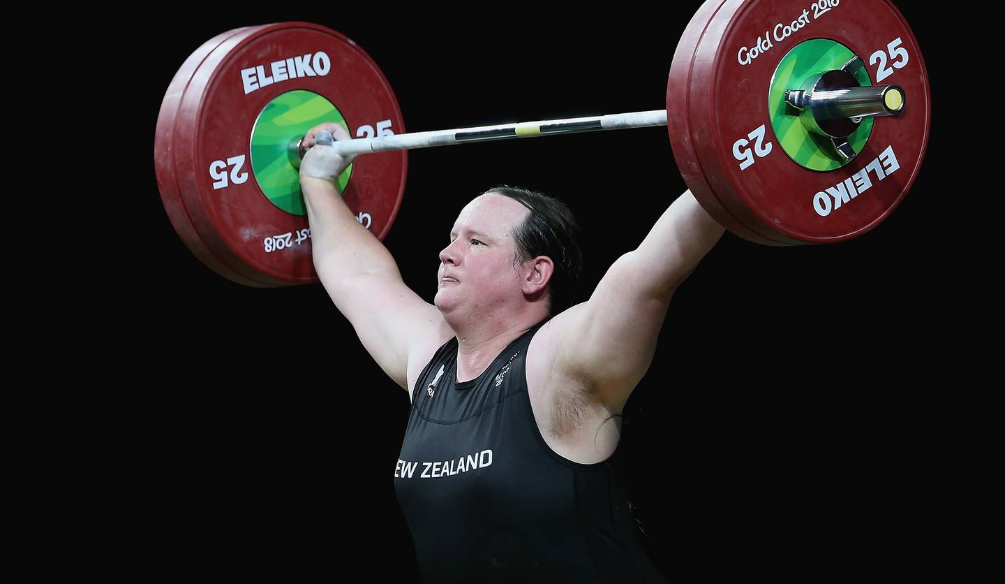 Laurel Hubbard competing at the 2018 Gold Coast Commonwealth Games. Photo / Getty