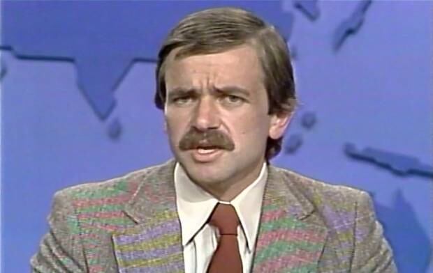 Quentin Fogarty presenting the news in 1979 after the sighting. Photo / File