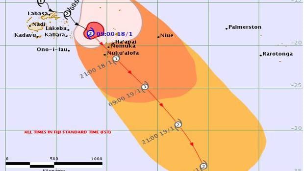 Tropical Cyclone Tino is now category three, classed as 