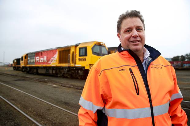 Greg Miller, chief executive of KiwiRail ,at the Otahuhu Auckland depot among the trains and shipping containers. Photo / Alex Burton 