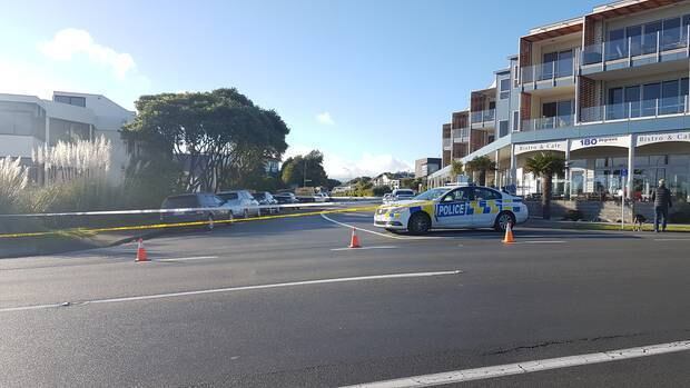 Police cordons were up at the scene in Paraparaumu Beach. Photo / David Haxton