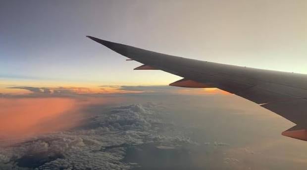 Passengers were treated to two separate sunrises during the exceptionally lengthy trip. Photo / Supplied
