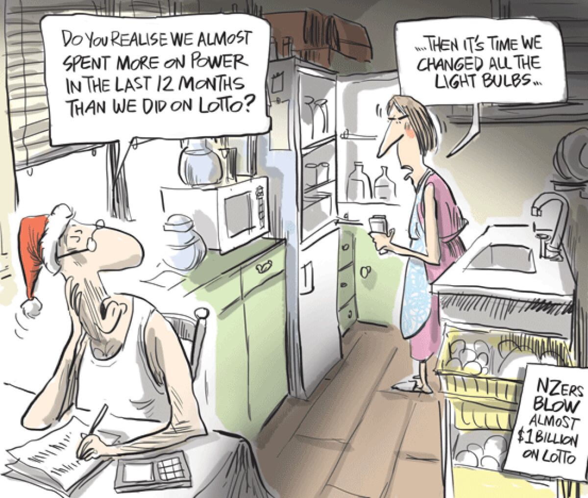 Cartoon Kiwis Blow Almost 1b On Lotto Nz Herald
