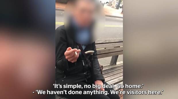 The footage shows the woman saying, 