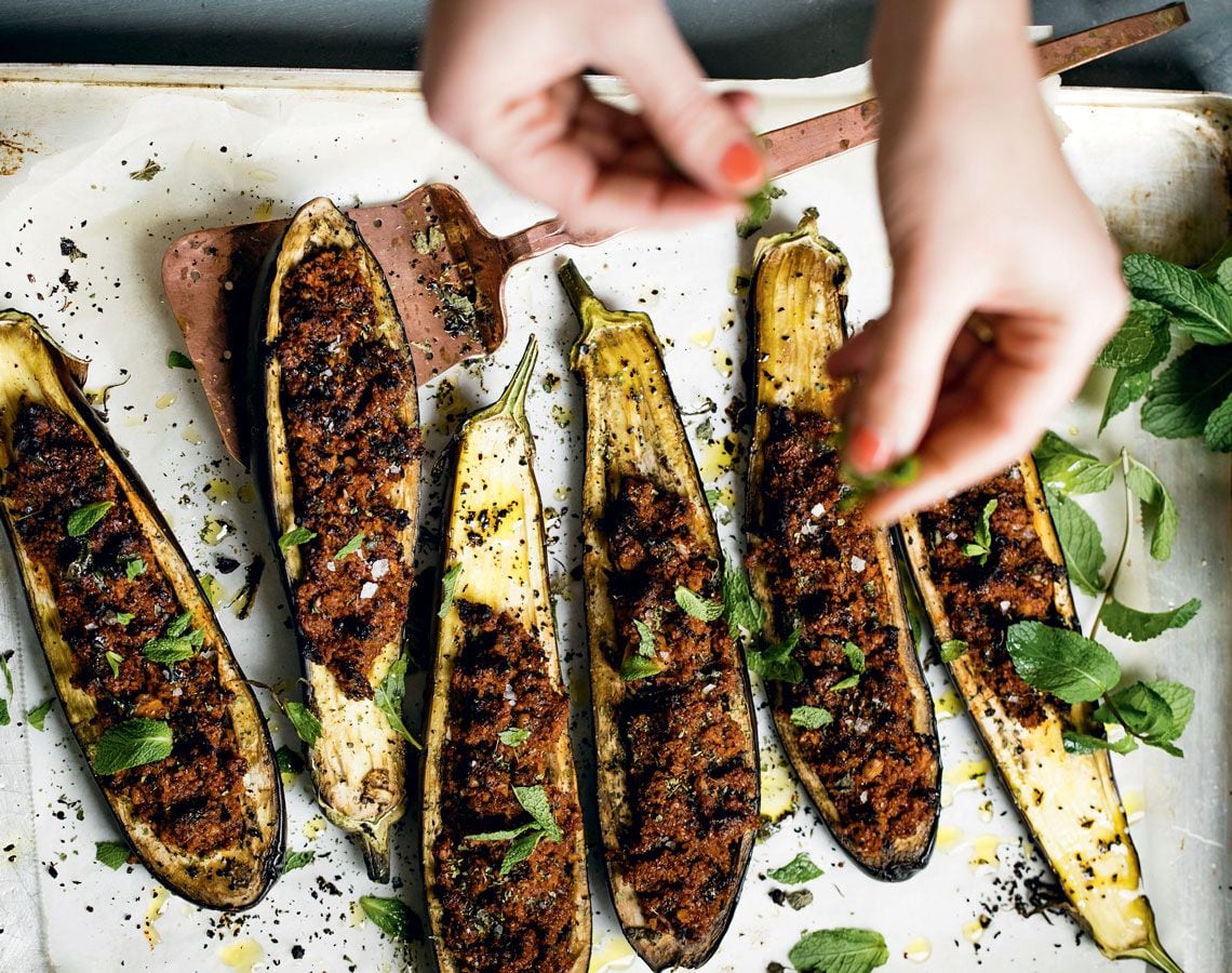 Tahini Aubergine Recipes Oven Oven Baked Fried Eggplant Tahini