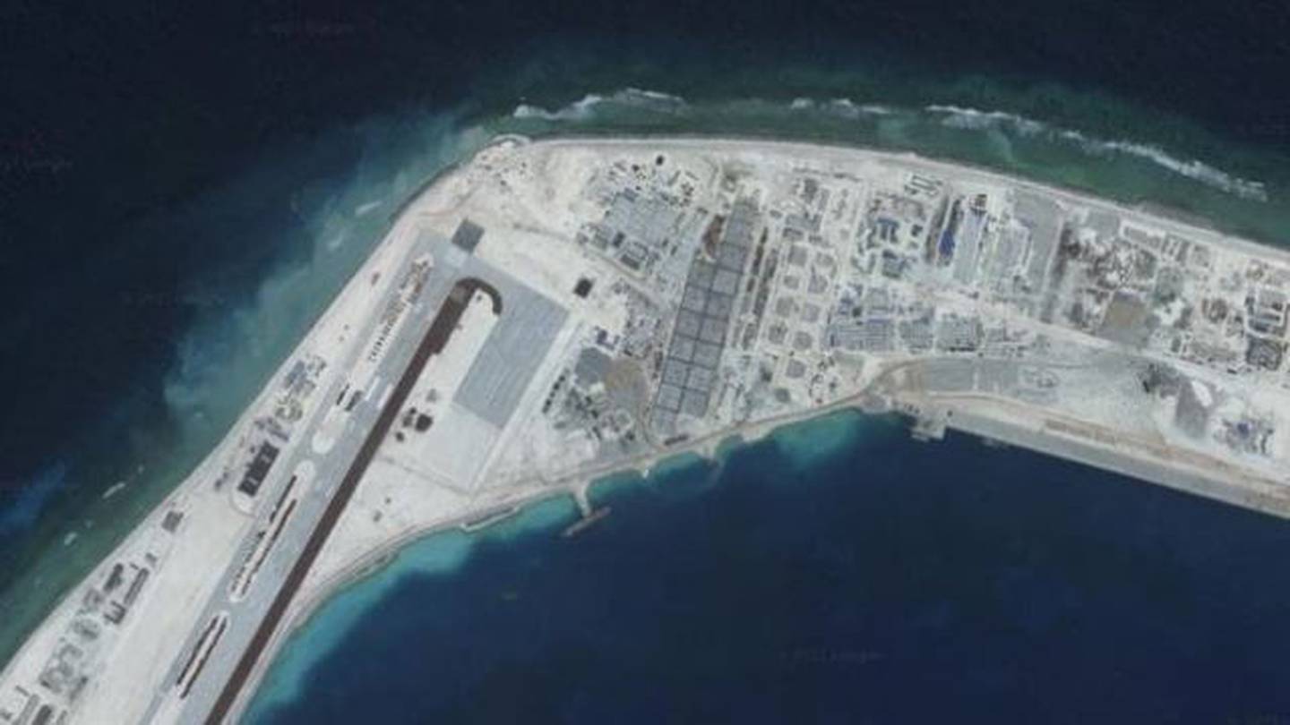 South China Sea: Satellite images show China building 'full-blown military  bases' on artificial islands - NZ Herald