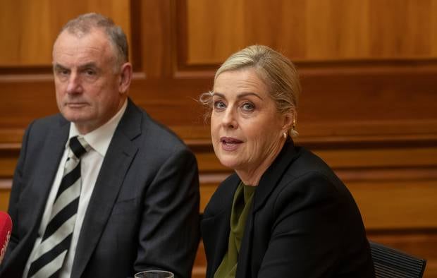 Speaker Trevor Mallard and reviewer Debbie Francis last week released an independent review of bullying and harassment at Parliament. Photo / Mark Mitchell