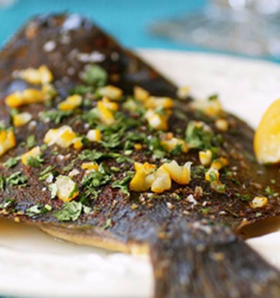Baked Whole Flounder With E Crust