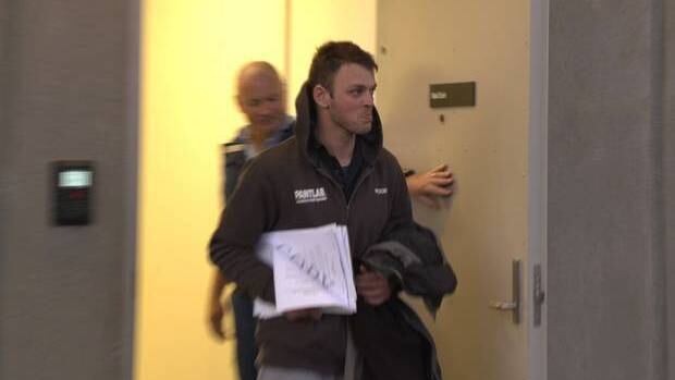 Matthew Anderson leaves Christchurch District Court after an earlier appearance.