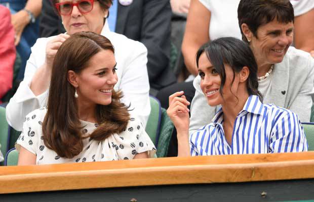 Catherine, Duchess of Cambridge and Meghan, Duchess of Sussex attended this year's Wimbledon Tennis Championships together. Photo / Getty Images 