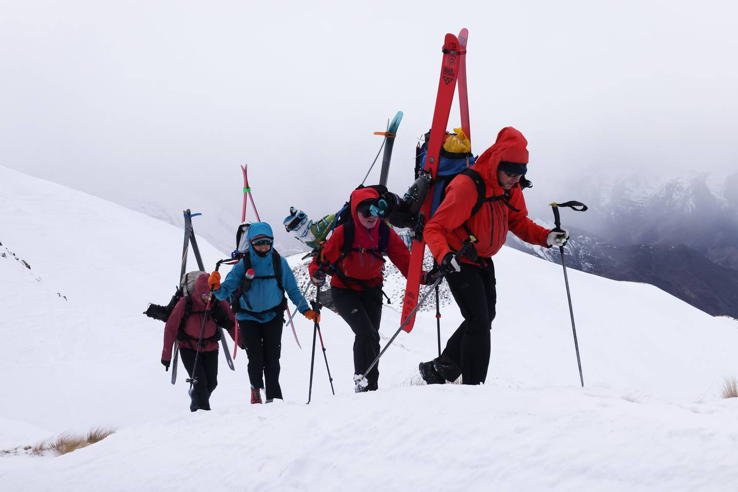 A team from the Inspiring Explorers programme were among the first to ski the Mahu Whenua route. Photo / Supplied