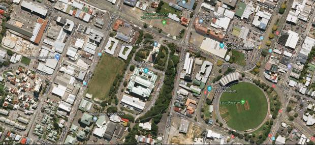 An aerial view of the path near Massey University Wellington where two attacks happened just nine months apart.