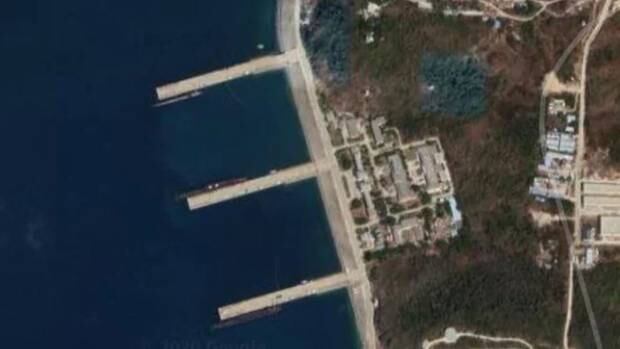 Three submarines can be seen in the most recent image on Google Maps. Photo / Supplied