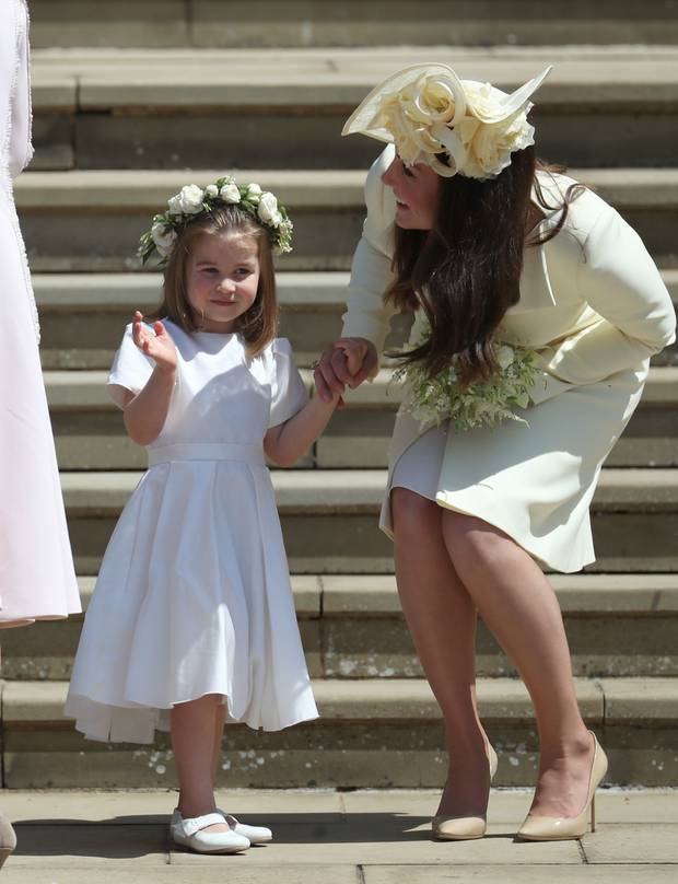 Kate and Charlotte leaving the chapel. Photo / Getty Images 
