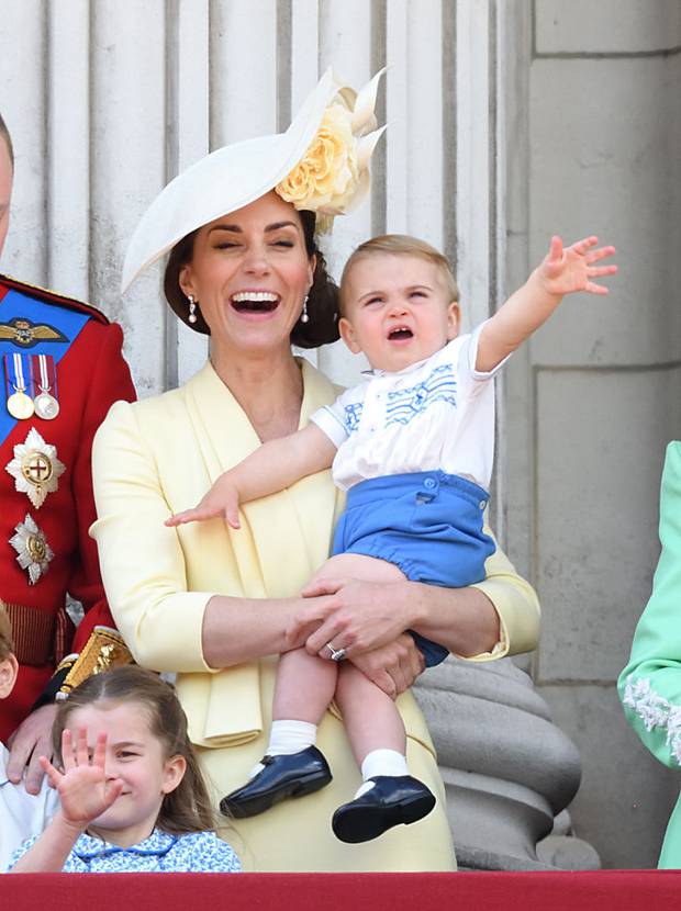 Prince Louis was excited by all the noise and the parade, to the delight of his parents. Photo / Getty Images