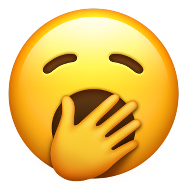 the Yawning Face will be available to send your boring friends. Photo / Apple