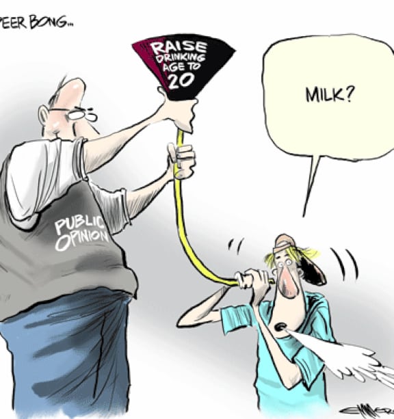 Cartoon: Peer pressure and the drinking age - NZ Herald
