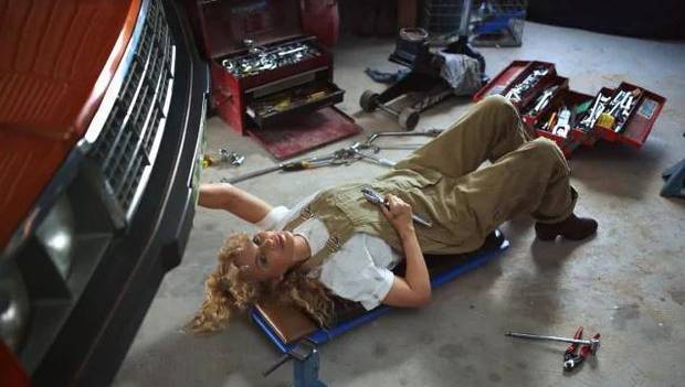 Kylie Minogue revived her iconic Neighbours character in the advert. Photo / Supplied