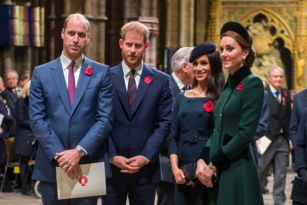 Prince William and Catherine, Prince Harry and Meghan. Photo / Getty Images
