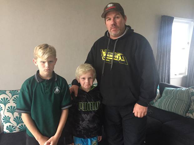 Boston, left, Reed and Shane Doherty were burgled last week while attending a funeral in Lower Hutt. Photo / Melissa Nightingale