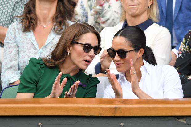 There have been reports of a feud between the two royals since Meghan married Harry, but they put on a chummy display for the cameras. Photo / Getty