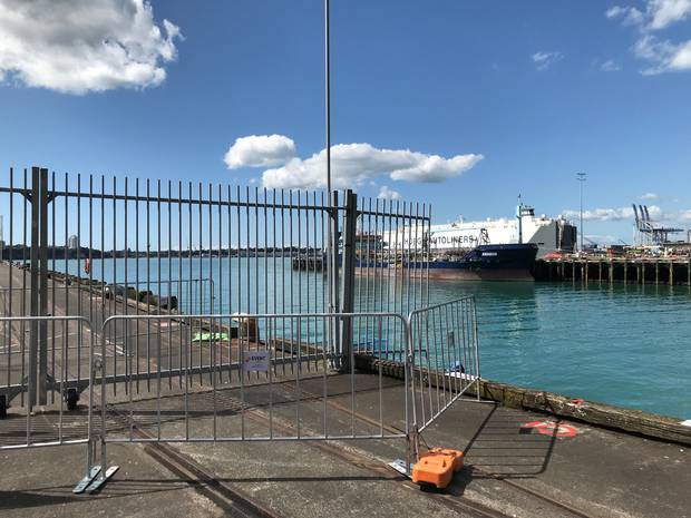 Queens Wharf Auckland where the new quarantine berth for superyachts will be. Photo / NZ Herald 