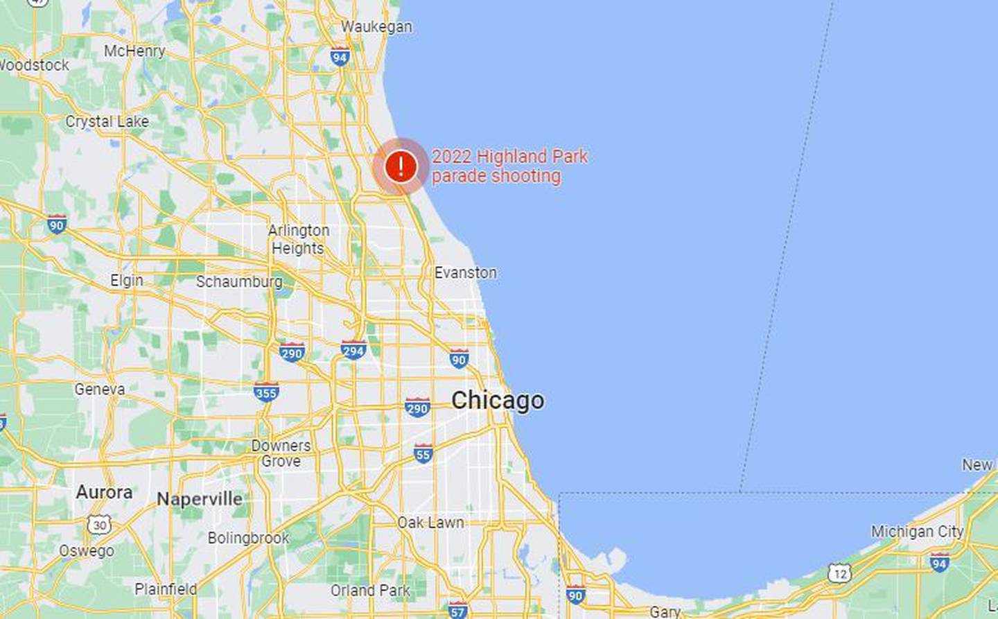 高地公园位于芝加哥以北。 照片/谷歌地图