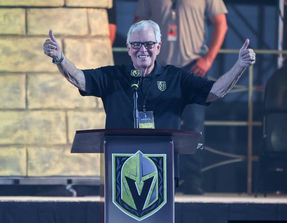 Bill Foley during a victory parade and rally for the Golden Knights after they clinched their first Stanley Cup. Photo / Getty Images