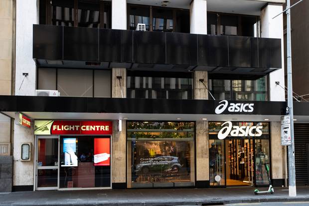 TV screens above Asics Shortland St store were hacked and displaying pornography for up to two hours on Sunday morning. Photo / Jason Oxenham