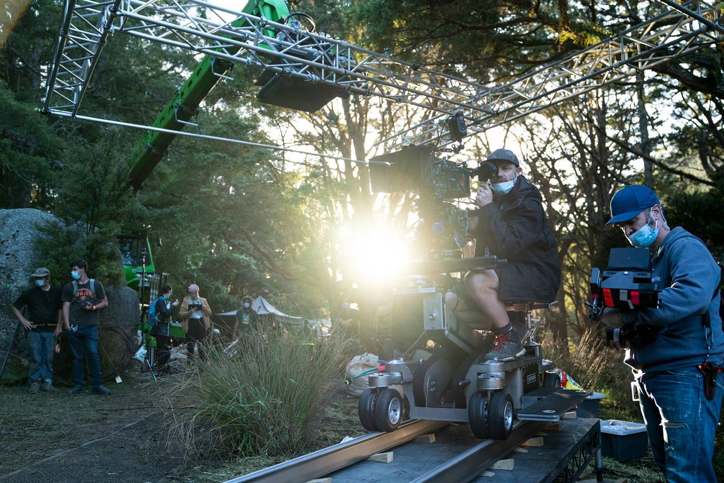 Filming on the set of the Lord Of The Rings for Amazon Studios in West Auckland. Photo / Supplied