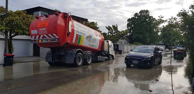 The truck could not be reversed out of the hole. Photo / Matthew Ryley 
