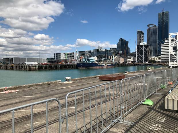 Queens Wharf Auckland where the new quarantine berth for superyachts will be. Photo / NZ Herald
