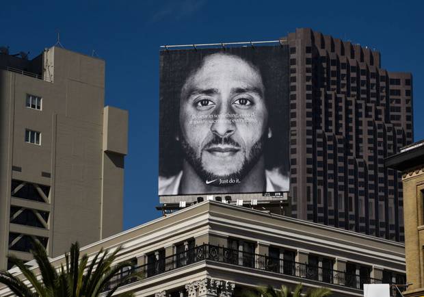 Former San Francisco 49ers quarterback Colin Kaepernick is a face of Nike. Photo / Getty Images