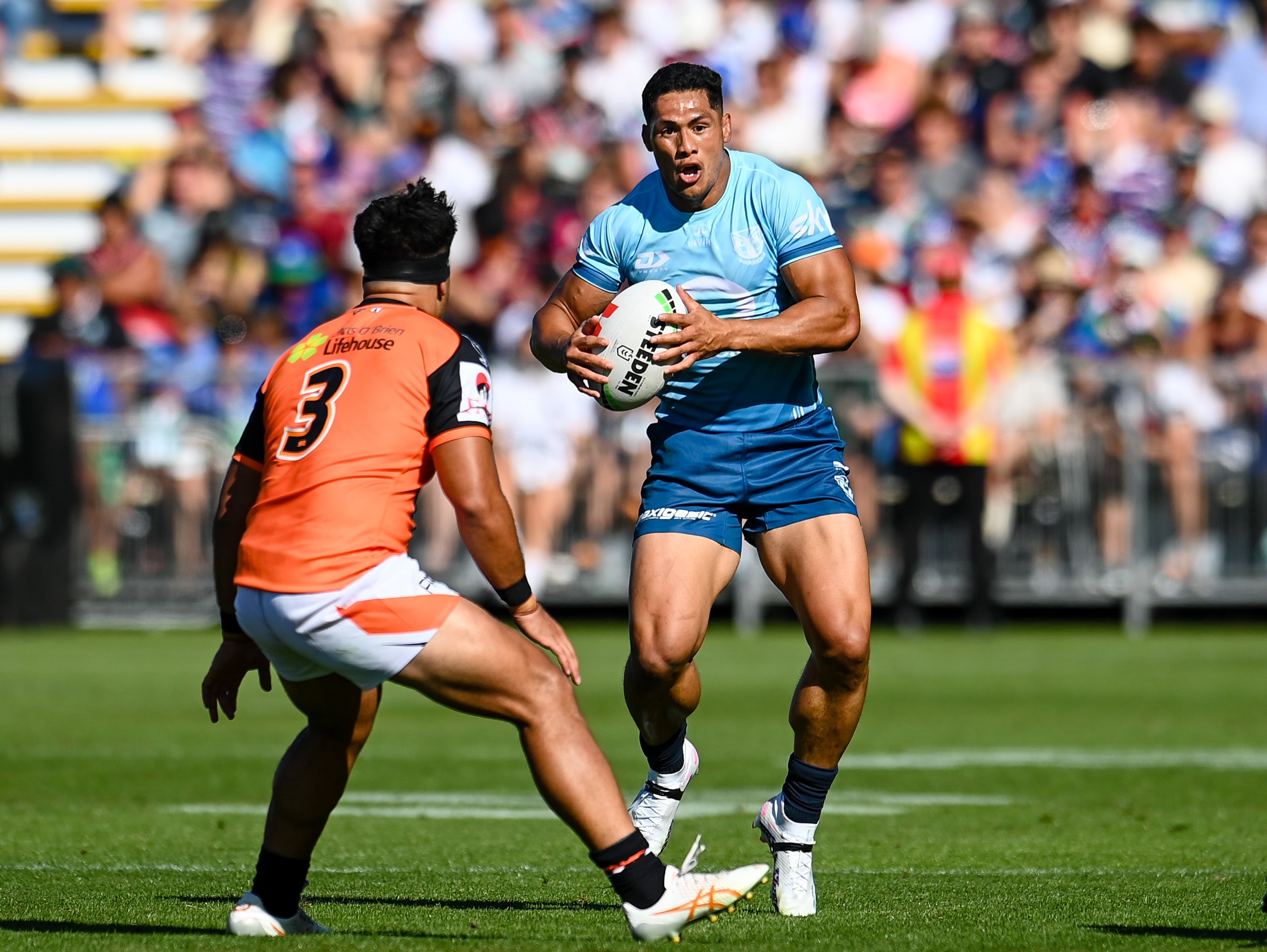 Roger Tuivasa-Sheck impressed at centre for the NZ Warriors. Photo / Photosport