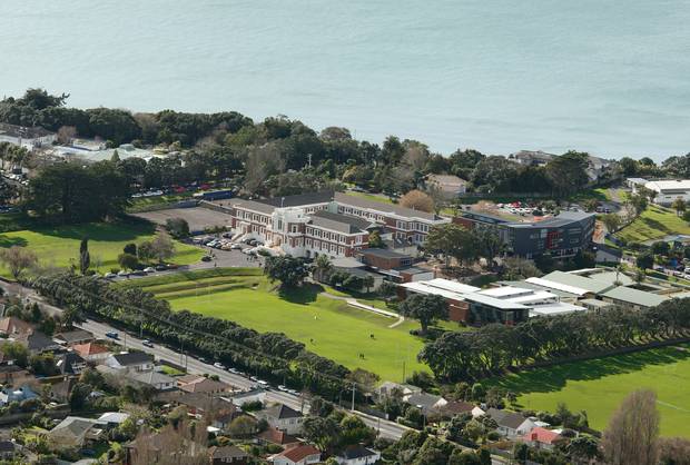 Belmont on the North Shore, overlooking Takapuna Grammar pre-repair. Photo/ Brett Phibbs