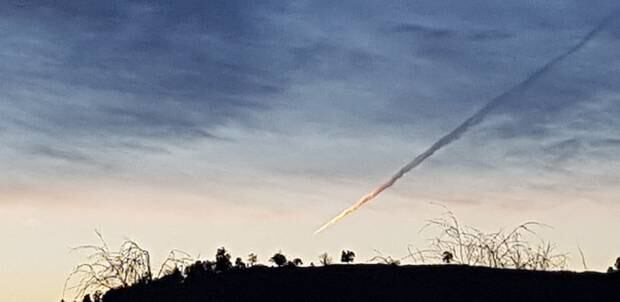 North Cantabrians were treated to an atmospheric spectacle last night when a suspected meteor burned across the sky. Photo / Lindsay Williams
